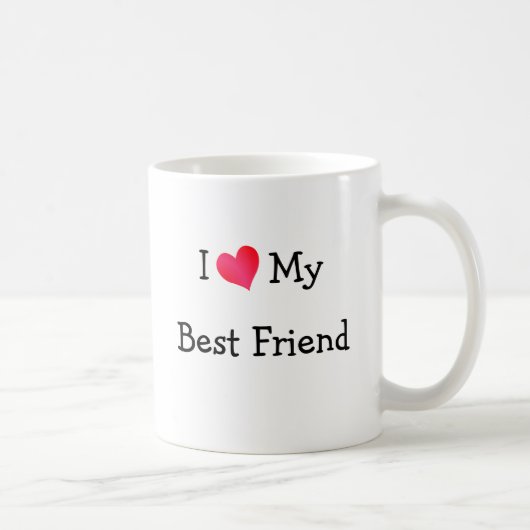 Ik hou van mijn beste vriend koffiemok (Rechts)