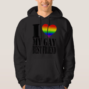 Ik hou van mijn beste vriend Rainbow Flag GBLTQ Pr Hoodie