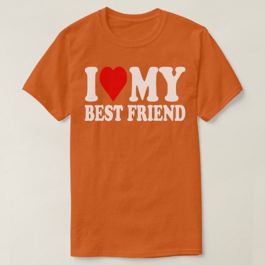 Ik hou van mijn beste vriend t-shirt (Design voorkant)