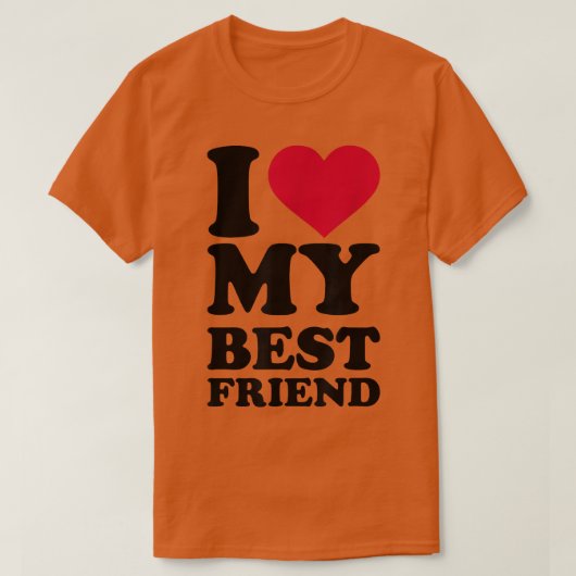 Ik hou van mijn beste vriend t-shirt (Design voorkant)