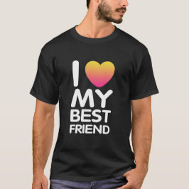 Ik hou van mijn beste vriend t-shirt