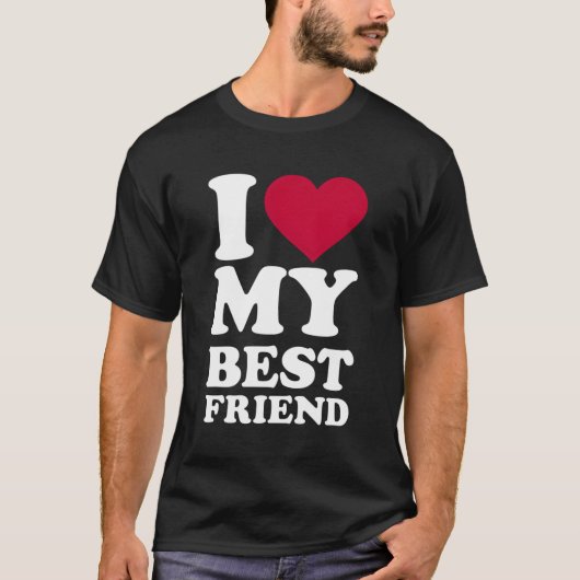 Ik hou van mijn beste vriend t-shirt (Voorkant)