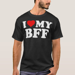 Ik hou van mijn beste vriend van BFF, ForeverRed H T-shirt