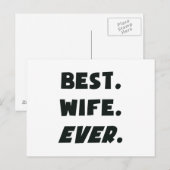 Ik hou van mijn beste vrouw ooit briefkaart (Voorkant / Achterkant)