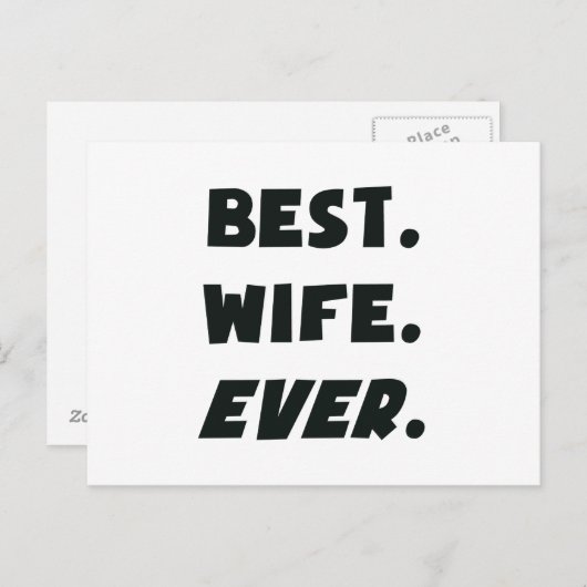 Ik hou van mijn beste vrouw ooit briefkaart (Voorkant / Achterkant)