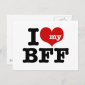 Ik hou van mijn BFF Briefkaart (Voorkant / Achterkant)