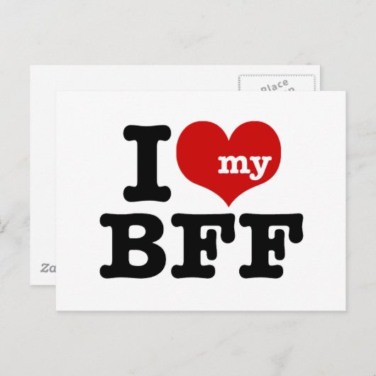 Ik hou van mijn BFF Briefkaart (Voorkant / Achterkant)