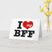Ik hou van mijn BFF Kaart (Gele Bloem)