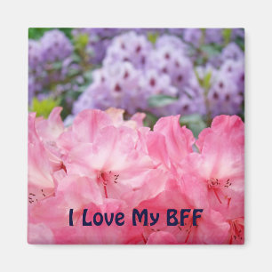 Ik hou van mijn BFF-magneet Helder Roze Rhodies ma Magneet