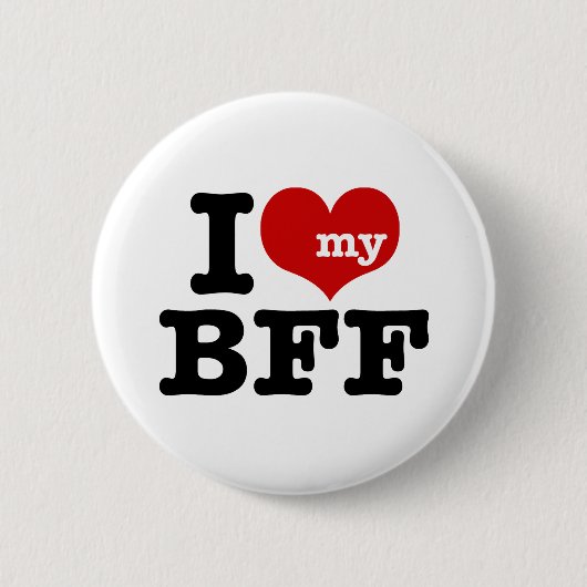 Ik hou van mijn BFF Ronde Button 5,7 Cm (Voorkant)