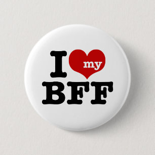 Ik hou van mijn BFF Ronde Button 5,7 Cm