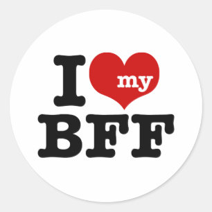 Ik hou van mijn BFF Ronde Sticker