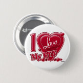 Ik hou van mijn BFF rood - hart Ronde Button 5,7 Cm (Voorkant /achterkant)