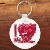 Ik hou van mijn BFF rood - hart Sleutelhanger (Voorkant)