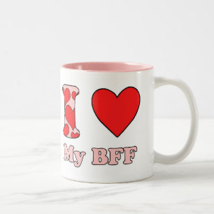 Ik hou van mijn BFF Tweekleurige Koffiemok
