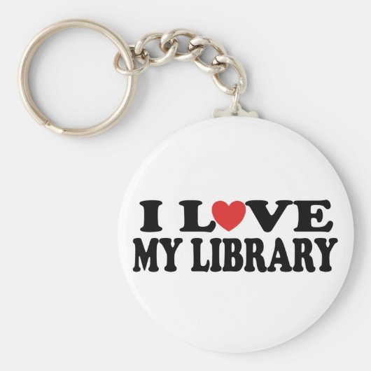 Ik hou van mijn bibliotheek Librarian Gift Sleutelhanger (Voorkant)