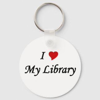 Ik hou van mijn bibliotheek sleutelhanger