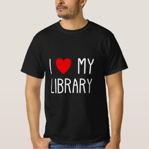 Ik hou van mijn bibliotheek voor boekenluiers libr t-shirt