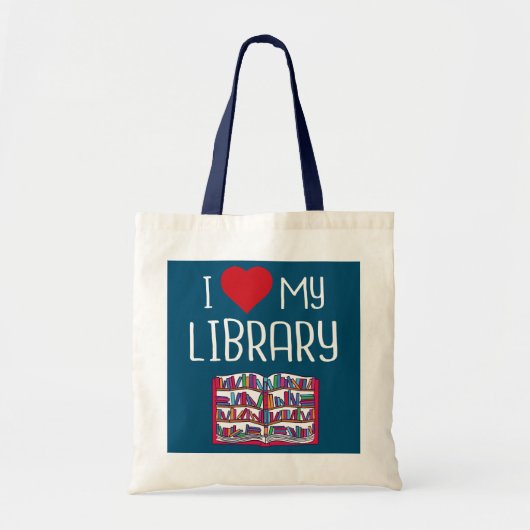 Ik hou van mijn bibliotheekovers lezers librarian tote bag (Voorkant)