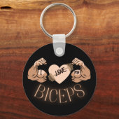 Ik hou van mijn Biceps Sleutelhanger (Voorkant)