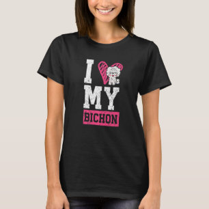 Ik hou van mijn Bichon Frise Curly Hair Puppy T-shirt
