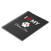 Ik hou van mijn Bichon Frise hond aangepaste tekst Notitieboek (Linkerzijde)