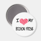 IK HOU VAN MIJN BICHON FRISE MAGNEET (Voorkant / Achterkant)