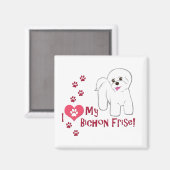 Ik hou van mijn Bichon Frise! Magneet (Voorkant / Achterkant)