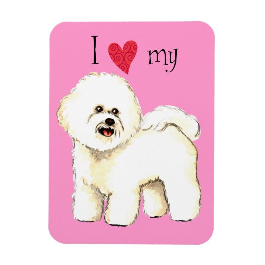 Ik hou van mijn Bichon Frise Magneet (Verticaal)