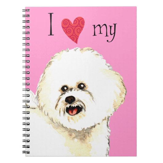 Ik hou van mijn Bichon Frise Notitieboek (Voorkant)