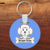 Ik hou van mijn Bichon Frise Sleutelhanger (Voorkant)