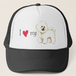 Ik hou van mijn Bichon Frise Trucker Pet