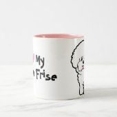 Ik hou van mijn Bichon Frise Tweekleurige Koffiemok (Center)