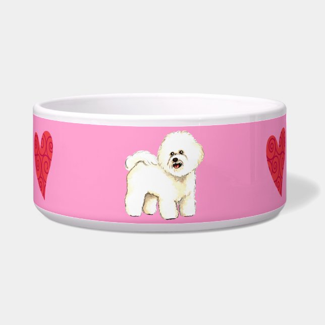Ik hou van mijn Bichon Frise Voerbakje (Rechts)