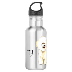 Ik hou van mijn Bichon Frise Waterfles