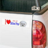 Ik hou van mijn bichon na 3 jaar bumpersticker (Op Truck)