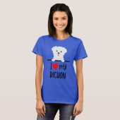 Ik hou van mijn bichon t-shirt (Voorkant volledig)