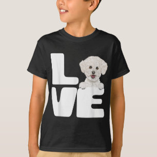 Ik hou van mijn Bichons Frise Hondenliefhebber T-shirt