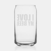 Ik hou van mijn bier blikvorm glas (Voorkant)
