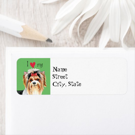 Ik hou van mijn Biewer Terrier Etiket (Insitu)