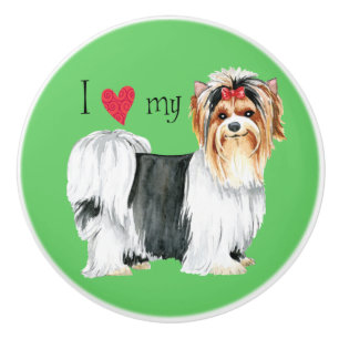 Ik hou van mijn Biewer Terrier Keramische Knop