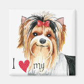 Ik hou van mijn Biewer Terrier Magneet (Voorkant)