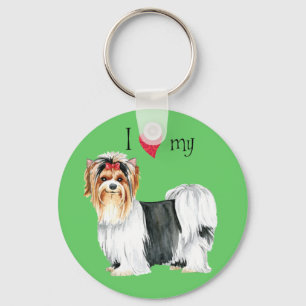 Ik hou van mijn Biewer Terrier Sleutelhanger