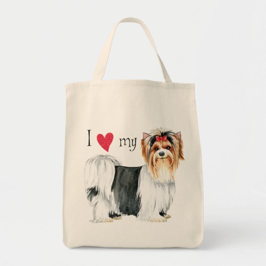 Ik hou van mijn Biewer Terrier Tote Bag (Voorkant)
