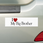 Ik hou van mijn Big Brother Bumpersticker (Op auto)