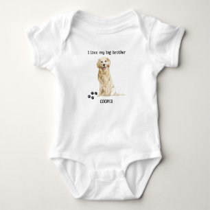 Ik hou van mijn Big Brother Golden Retriever Dog B Romper