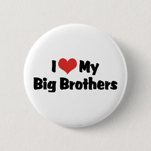 Ik hou van mijn Big Brothers Ronde Button 5,7 Cm