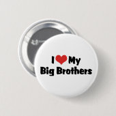 Ik hou van mijn Big Brothers Ronde Button 5,7 Cm (Voorkant /achterkant)