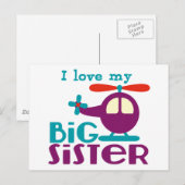 Ik hou van mijn Big Sister Briefkaart (Voorkant / Achterkant)