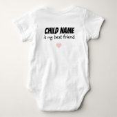 Ik hou van mijn Big Sister dubbelzijdige foto en t Romper (Achterkant)